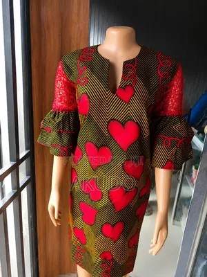 Ankara and Lace Sleeves