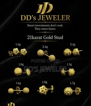 Available Gold Earrings.