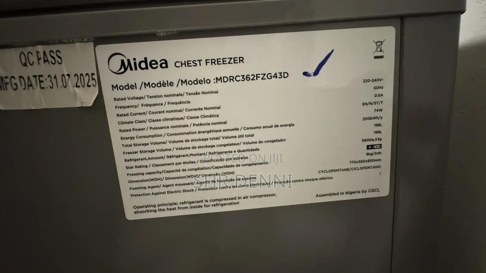 Midea Deep Freezer