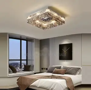 Luxury Smokey Glass Room Ceiling Crystal Chandelier