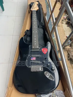 Black Fender Stratocaster Style Electric Guitar