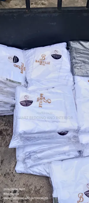 All White American Bedsheets and Duvet