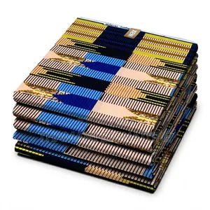 6yrds Premium Ankara Aso Oke Print Fabrics - 100% Cotton Material