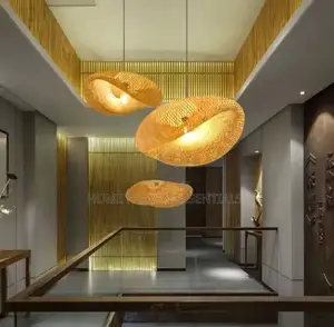 Handmade Rattan Woven Pendant Restaurant Dropping Light