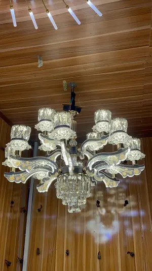 Luxury Crystal Chandelier | Warm White + Blue LED | Built-in LED
