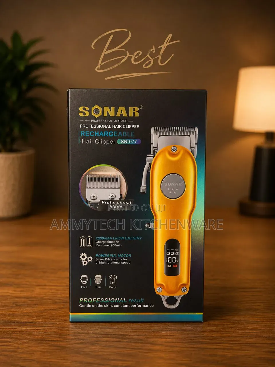 Original Sn-077 Sonar Rechargeable Clipper