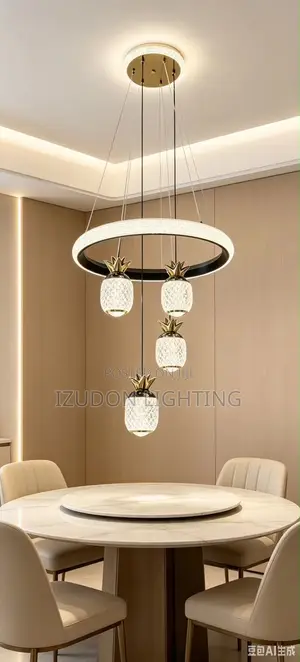 Modern Black 4 Dropping Chandelier Light