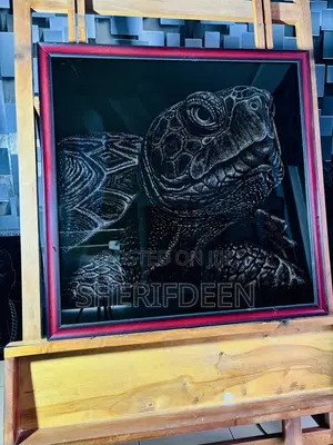 "The ANCIENT GAZE" - Hand-Hammered Cracked Glass Art on Mirror