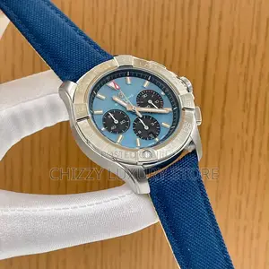 Breitling Quality Luxury Men Rubber Strap Wristwatch