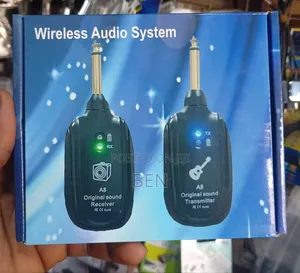 Wireless VHF Audio Guitar Transmitter and Receiver Rechargeable
