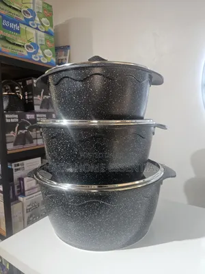 Jio 3pcs Jumbo Size Granite Cookware Set