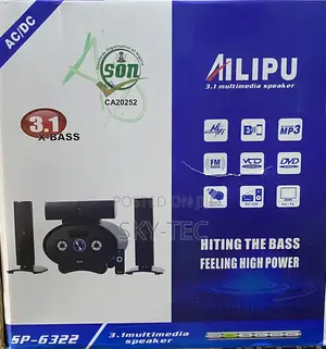 Ailipu Home Theater System Bluetooth USB Powered 1sub Woofer 3speaker
