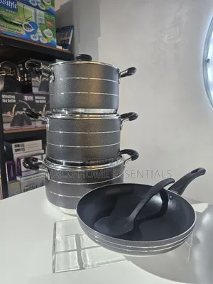 5pcs Quality Non-Stick Granite Cookware Set With Frying Pan Spoon