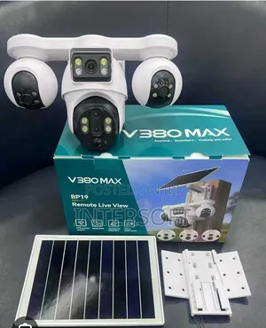 V380 Max 4G Triple Lens Solar 3-PTZ Big Outdoor Camera , Auto Tracking