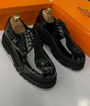 Premium Quality Glossy Leather Hermes Mens Loafers