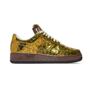 Premium 0'22 Louis Vuitton X Nike Air Force 1 Low in Gold Colorway