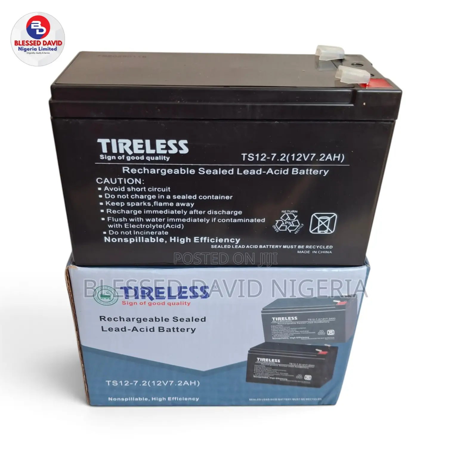 Tireless 12V 7.2Ah Replacement Battery