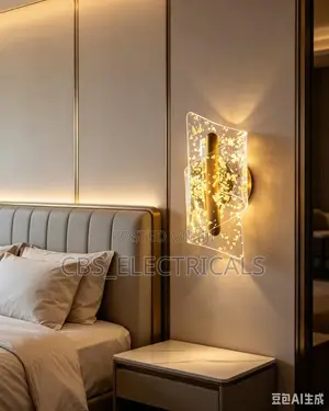 Modern Luxury Gold Flake Acrylic LED Wall Bracket Light