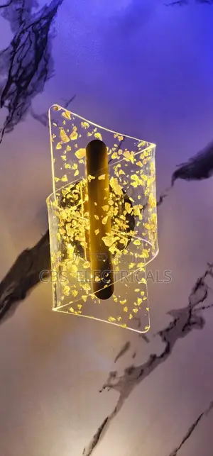 Modern Luxury Gold Flake Acrylic LED Wall Bracket Light