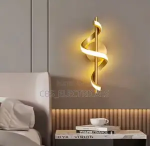 Modern Spiral Ribbon Helix LED Wall Bracket Light