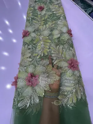 Exclusive Flowery Design Beaded Lace