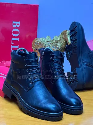 Men’s Premium Leather Lace-Up Ankle Boots – Stylish Durable