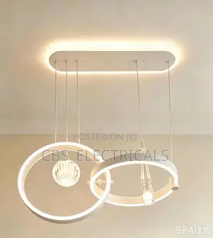 Modern White Interlocking Ring LED Chandelier