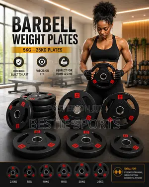 Olympic Tri-Grip Weight Plates (2.5kg–25kg) Per Kg