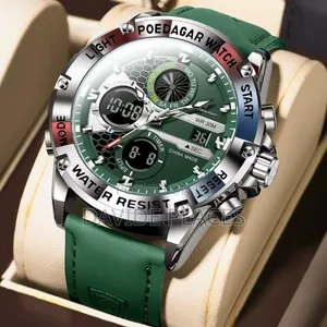 Poedagar Dual Display Sport Chronograph, Waterproof Unisex Wristwatch