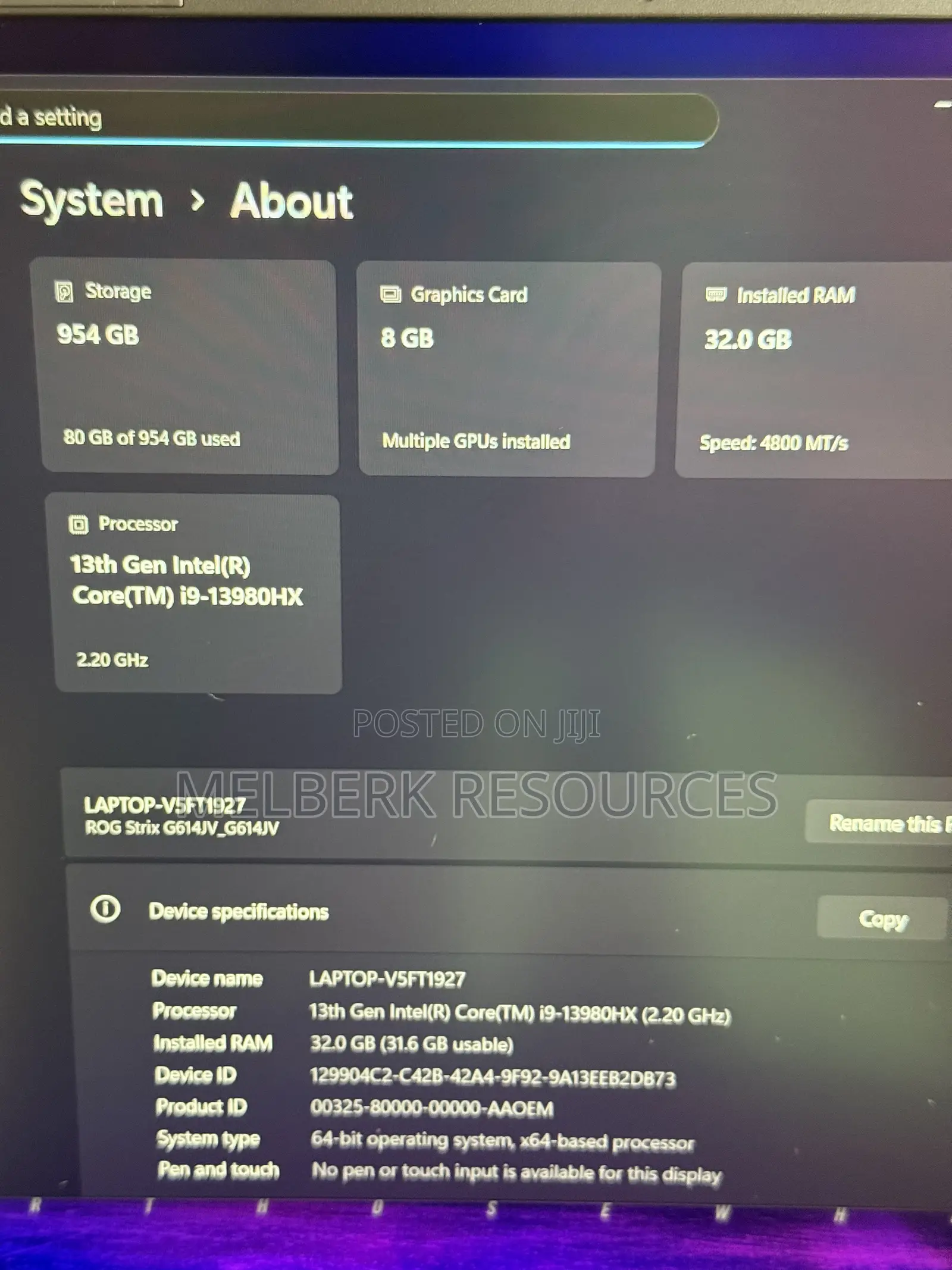 Laptop Asus ROG Strix G16 32GB Intel Core i9 SSD 1T