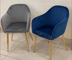 Luxurious Velvet Fabric Upholstery With Durable Metal Legs.