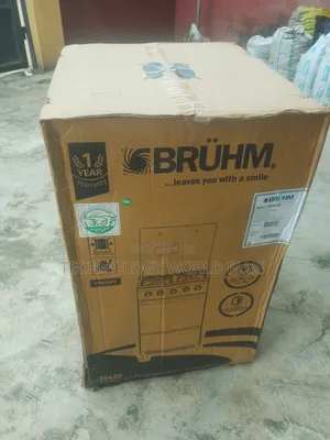 Bruhm 50x50 4 Burner Standing Gas Cooker With Gas Oven – Black