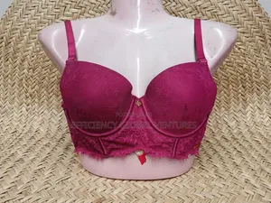 Burgundy Lace Longline Bra | Lightly Padded Underwire Bra ( Medium)