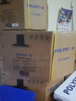 Polystar PV-JY9026B 90cm Black Glass Kitchen Chimney Hood