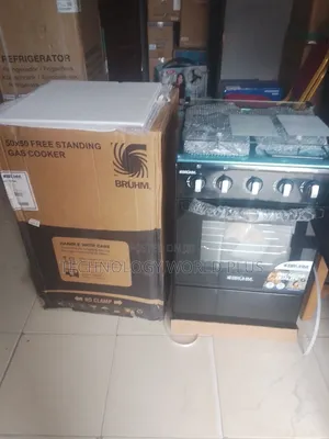 Bruhm 50x50 4 Burner Standing Gas Cooker + Gas Oven – Black (BGC5540IB