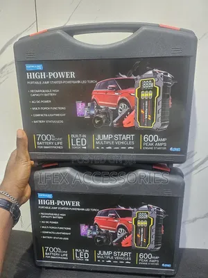 Konfulon High-Power Portable Jump Starter, Power Bank, Led Torch