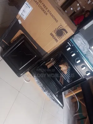 New Bruhm 4 Burner 50x50 Gas Cooker With Oven With Strong Tray
