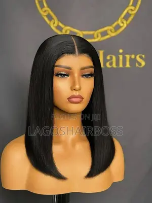 Human Hair/ Full Closure Bob Wig / 14 Inches / Soft