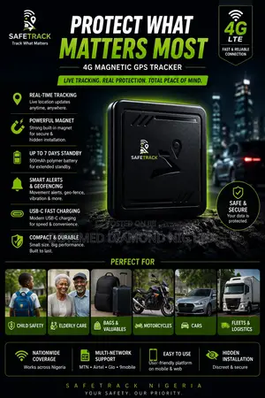 SafeTrack 4G LTE GPS Tracker – Portable Car, Bike Personal Tracker