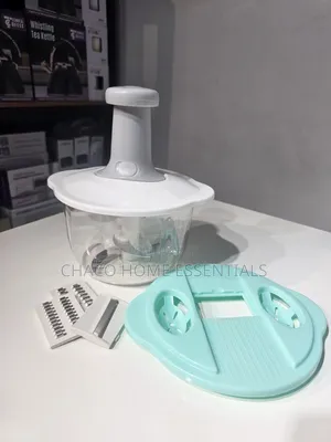 Manual Hand Press Food Processor Vegetable Chopper - 2L