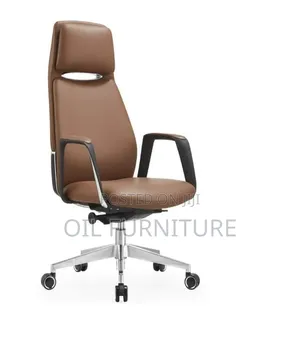 ​Ergonomic Premium Brown Leather Office Chair for Executives CEOs