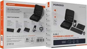 Porodo 6-in-1 Keyboard Mouse Set - Black