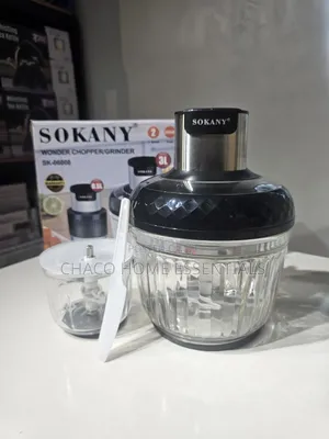 Sokany Wonder Chopper and Grinder SK-06008 - (3L 0.5L Bowls)