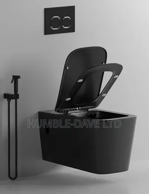 Black Square Conceal Toilet Seat