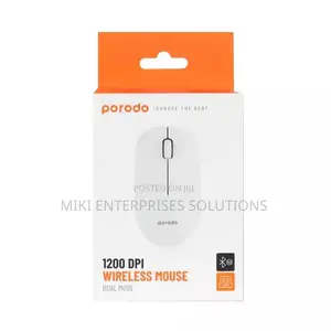 Porodo 2.4g Wireless and Bluetooth Rechargeable Mouse DPI 1200-White