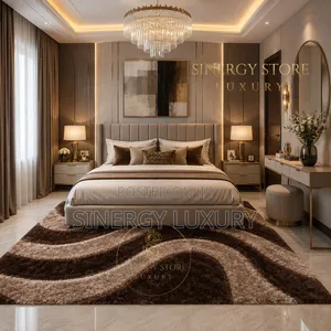 5x7fts Brown and Beige Turkish Center Rug.