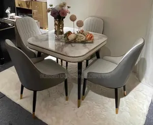 Brand New Modern 4-Seater Marble Dining Set