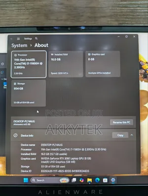 Laptop Alienware M15 R6 16GB Intel Core i7 SSD 1T