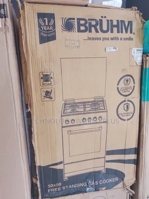 Freestanding 50 by 50, Brhum Gas Cooker With Tray Built-in Oven