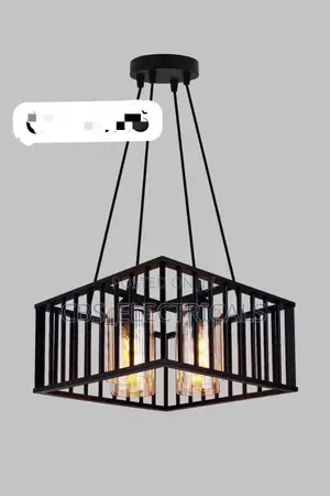 Black Metal Cage Pendant Light